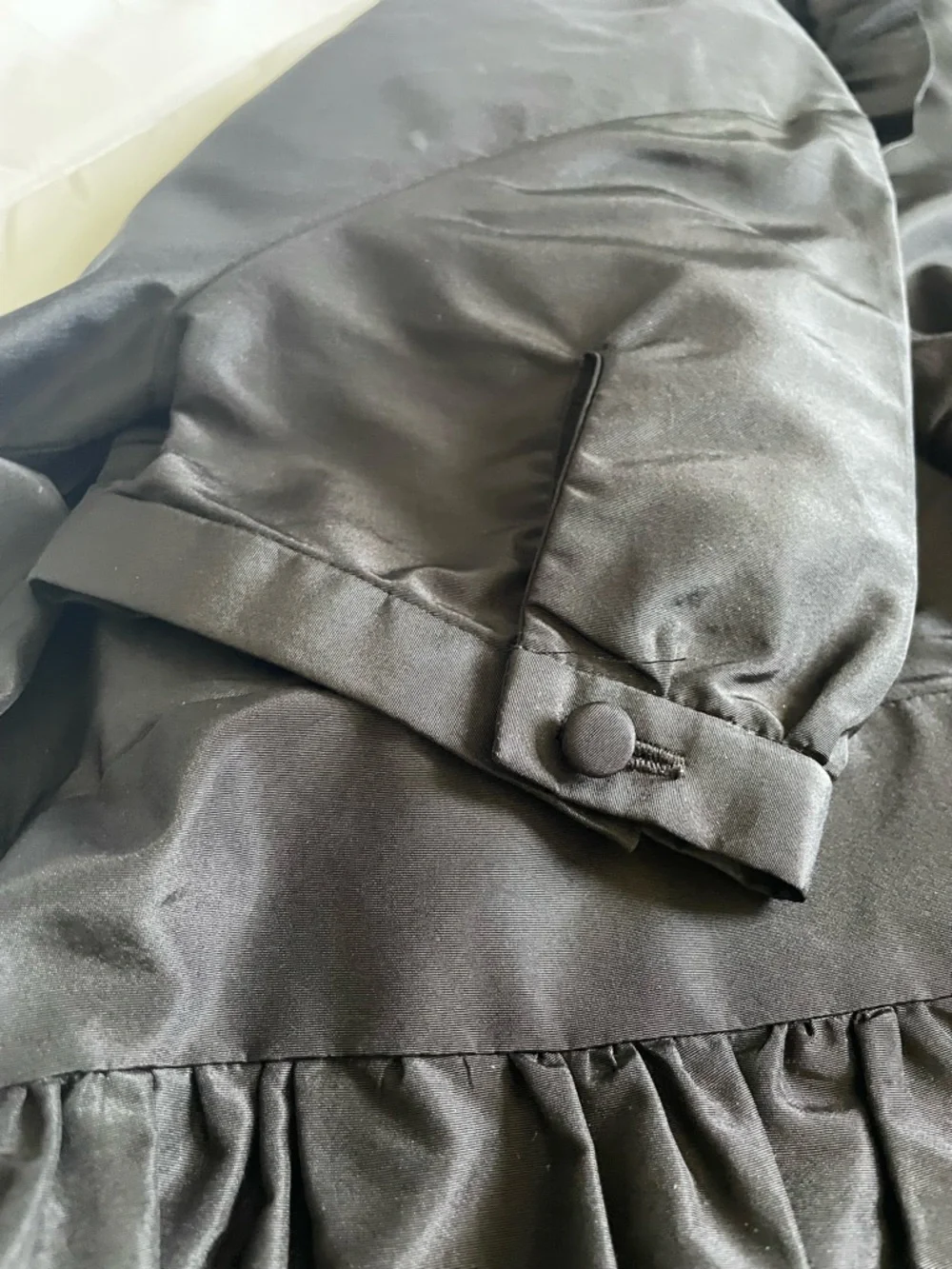 NWOT J. Crew Black 100% silk Midi wrap Dress with Ruffle Detail